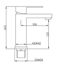 Mexen Cube umyvadlová baterie chrom (72900-00)