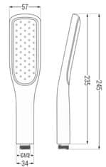 Mexen R-49 ruční sprcha 1-funkce w / zlato (79549-25)
