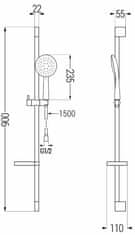 Mexen Ds67 posuvný sprchový set, chrom (785674583-00)