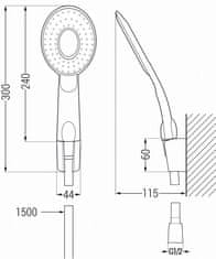 Mexen R-73 sprchový set point, chrom (785735052-00)