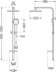 Mexen Q40 sprchový set grafit (798404095-66)