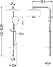 Mexen Q22 chrom sprchový sloup (798222295-00)