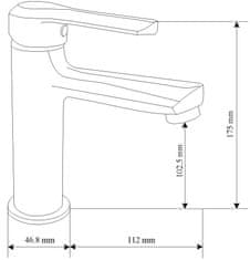 Mexen Saber db72 set umyvadlové a sprchové baterie s příslušenstvím, černá (72104DB72-70)