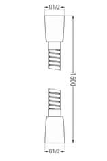 Mexen Sprchová hadice 150 cm, růžové zlato (79460-60)