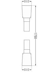 Mexen Sprchová hadice 175 cm, černá (79475-70)