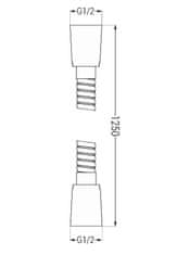 Mexen Sprchová hadice 125 cm, zlato (79435-50)