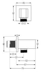 Mexen Cube dr02 podomítkový sprchový set + slim sprcha 30 cm, černý (77502DR0230-70)