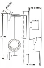 Mexen Uno dr45 sprchová sestava podomítková, černá (71435DR45-70)