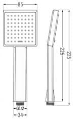 Mexen Uno dr45 sprchová sestava podomítková, černá (71435DR45-70)