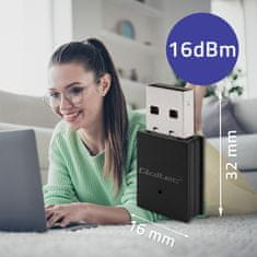 Qoltec Bezdrátový ultra vysokorychlostní mini WiFi adaptér Standard AC | BT 4.0 USB | 600Mbps