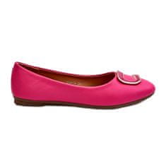 Baleríny s ornamentem Eko Leather Fuchsia velikost 38