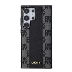 DKNY  PU Leather Checkered Pattern Magsafe Zadní Kryt pro Samsung Galaxy S24 Ultra Black