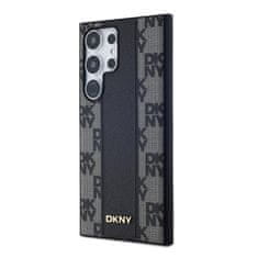 DKNY  PU Leather Checkered Pattern Magsafe Zadní Kryt pro Samsung Galaxy S24 Ultra Black