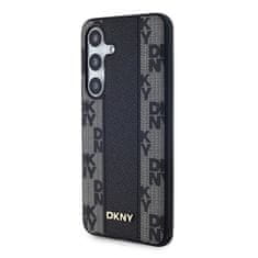 DKNY  PU Leather Checkered Pattern Magsafe Zadní Kryt pro Samsung Galaxy S24+ Black