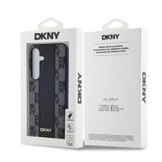 DKNY  PU Leather Checkered Pattern Magsafe Zadní Kryt pro Samsung Galaxy S24+ Black