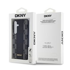 DKNY  PU Leather Checkered Pattern Magsafe Zadní Kryt pro Samsung Galaxy S24 Black