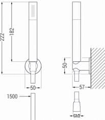 Mexen Vanová souprava Mexen Zero R70, černá - 71113R70-70 - MEXEN