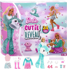 Mattel Cutie Reveal adventní kalendář s panenkou HJX76))