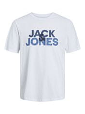 Jack&Jones Pánské pyžamo JACULA Standard Fit 12255000 White/Shorts Bia (Velikost L)