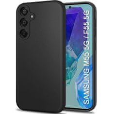 IZMAEL Silikonové pouzdro Soft Case pro Samsung Galaxy M55/Galaxy F55 - Černá KP32914