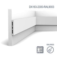 ORAC Door frame Orac Decor DX163-2300-RAL9003 AXXENT SQUARE Decorative moulding Panel moulding Skirting contemporary design white 2,3 m