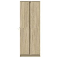 Vidaxl Skříň highboard s LED dub sonoma 74 x 32,5 x 200 cm kompozit