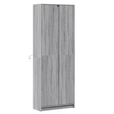 Vidaxl Skříň highboard s LED šedá sonoma 74 x 32,5 x 200 cm kompozit