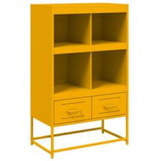 Vidaxl Skříň highboard hořčicově žlutá 68x39x111,5 cm ocel