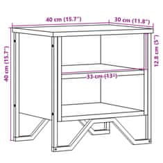 Vidaxl Noční stolky kouřový dub 2 ks 40 x 30 x 40 cm kompozitní dřevo