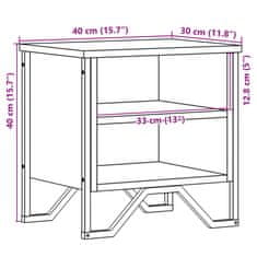 Vidaxl Noční stolky dub sonoma 2 ks 40 x 30 x 40 cm kompozitní dřevo