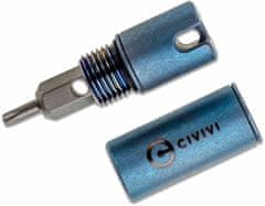 Civilight C20048-3 Key Bit Blue Tit. Container sada nástrojů a torx nástroje T6/T8, modrá, titan