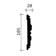 Profhome Decor Nástěnné lemovací lišty Profhome 151349 1 karton s 6 ozdobnými lištami 12 m