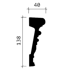 Profhome Decor Nástěnné lemovací lišty Profhome 151368 1 karton s 6 ozdobnými lištami 12 m