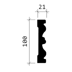 Profhome Decor Nástěnné lemovací lišty Profhome 151373 1 karton s 9 ozdobnými lištami 18 m