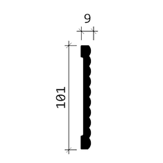 Profhome Decor Nástěnné lemovací lišty Profhome 151374 1 karton s 12 ozdobnými lištami 24 m