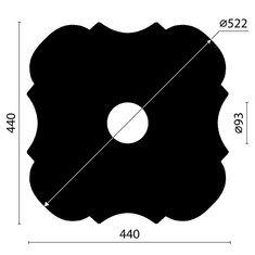 Profhome Decor Stropní rozeta Profhome 156053 styl neoklasicismus 52,2 x 52,2 cm