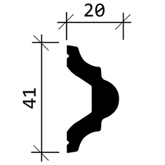 Profhome Decor Nástěnné lemovací lišty Profhome 651308 1 karton s 24 ozdobnými lištami 48 m