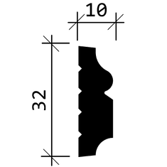 Profhome Decor Nástěnné lemovací lišty Profhome 651323 1 karton s 30 ozdobnými lištami 60 m