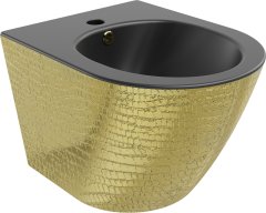 Mexen Mexen Lena závěsný bidet, matná černo/zlatá stupnice - 35224878 - MEXEN