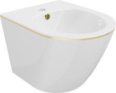 Mexen Mexen Lena závěsný bidet, bílo/zlatá linka - 35224805 - MEXEN