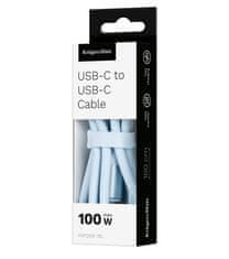 Krüger&Matz Kabel USB 100W silikonový Kruger&Matz KM1269-1BL USB - USB-C, 1m, sv. modrá