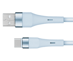 Krüger&Matz Kabel USB silikonový Kruger&Matz KM1268-1BL USB - USB-C, 1m, sv. modrá