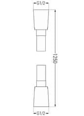 Mexen Sprchová hadice 125 cm, zlato (79425-50)