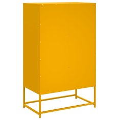 Vidaxl Skříň highboard hořčicově žlutá 68x39x111,5 cm ocel