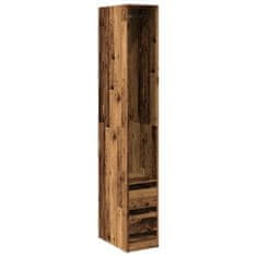 Vidaxl Šatní skříň old wood 30 x 50 x 200 cm kompozitní dřevo