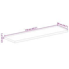 Vidaxl Stolní deska 110x50x2,5 cm obdélníková masivní akáciové dřevo