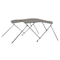 Vidaxl Bimini stříška se 3 oblouky šedá 183x140x137 cm