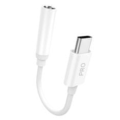 DUDAO audio adaptér z USB Type-C na 3,5mm Mini Jack - Bílá KP32933