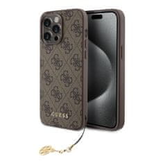 Guess Zadní kryt 4G Charm pro iPhone 15 Pro Max Tone on Tone Brown