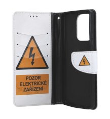 TopQ Pouzdro Xiaomi Redmi Note 13 knížkové Pozor elektrické zařízení 121357